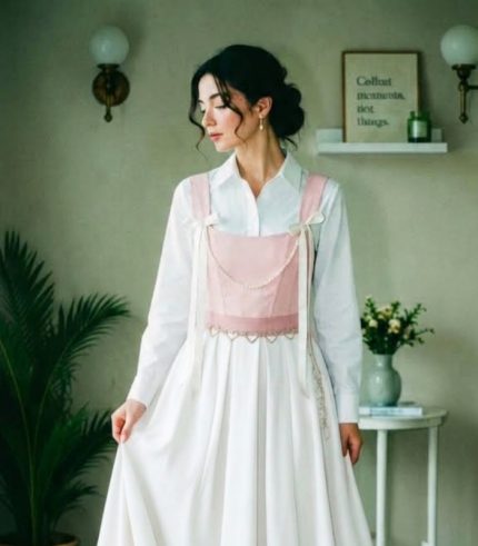 Elegant Pink Bow Detail 3-Piece Maxi Set