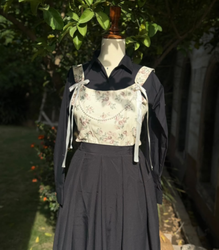 Floral Print Corset 3-Piece Maxi Set